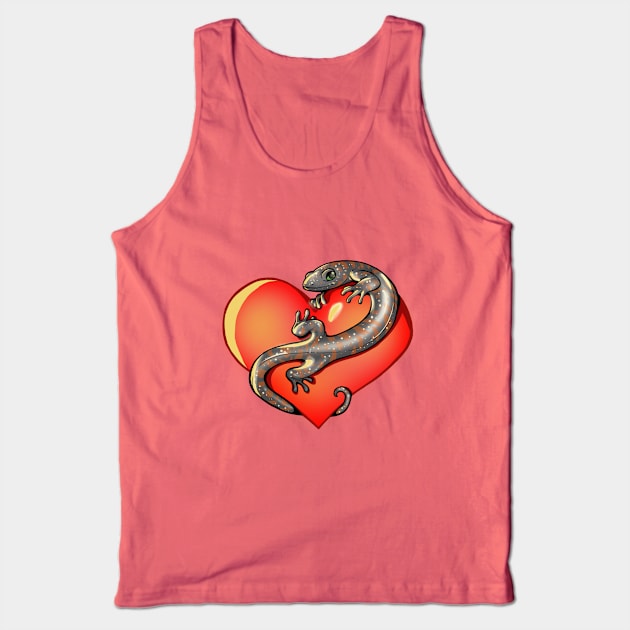 Salamander Heart Tank Top by Comixdesign